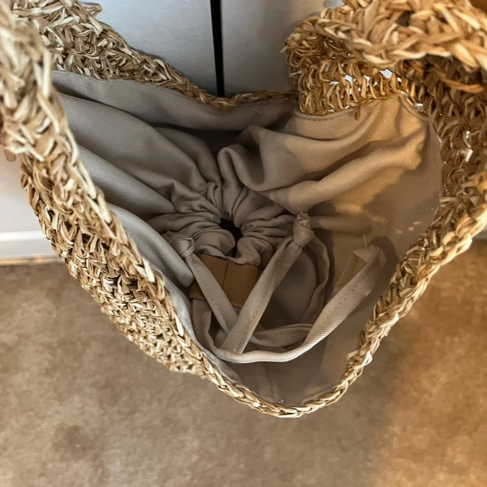 Lucky Brand Tan Hobo Bag with Spiral Design